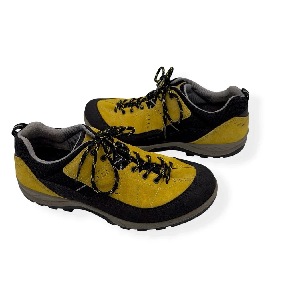 Ecco Yura Receptor Shoes Womens 9.5 US / 40 EU Yellow Black Leather Hiking Trail - Picture 11 of 14